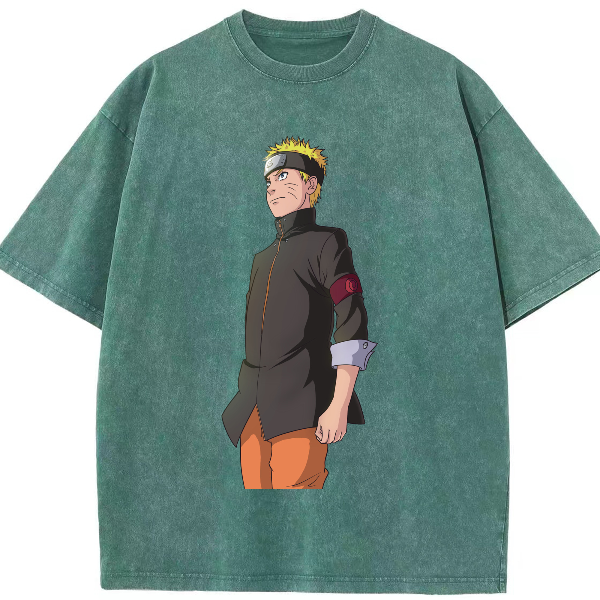 （画像用） NARUTO -ナルト- うずまき ナルト Uzumaki Naruto 綿100% ヴィンテージ風 半袖Tシャツ（フロントプリント）
